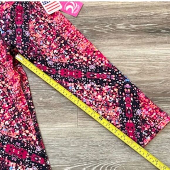 KOS USA pink multi color leggings NWT - Picture 9 of 13